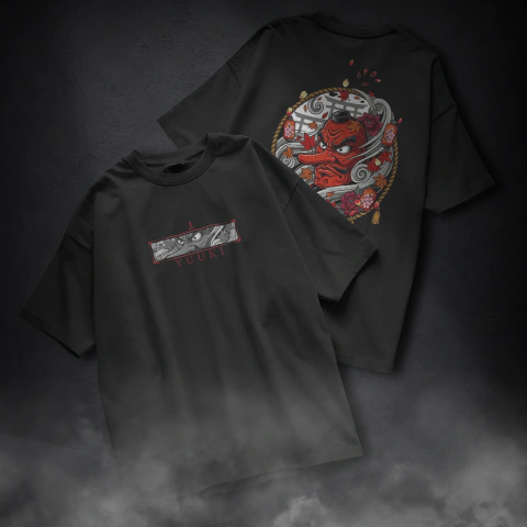 Oversized Tengu: Discipline - Estampa Frente e Costas