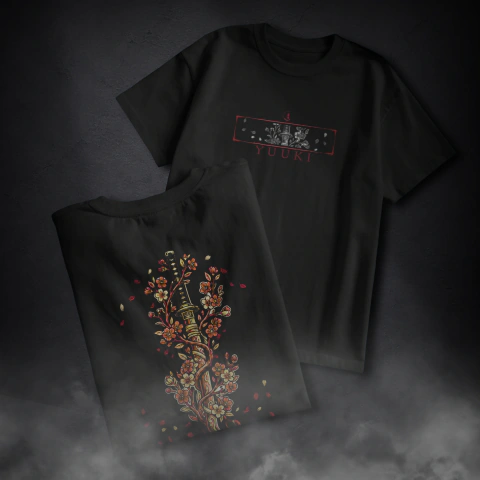Camiseta Katana: Bloom – Estampa Frente e Costas