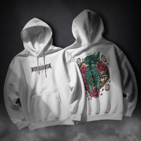 Moletom Canguru Komainu: Guardian - Estampa Frente e Costas - comprar online