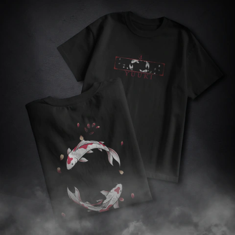 Camiseta Koi: Harmony – Estampa Frente e Costas