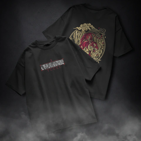 Oversized Tora: Strength - Estampa Frente e Costas