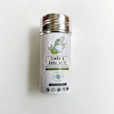 Desodorante sólido limón y árbol de té