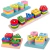 Montessori brinquedo blocos de construção de madeira aprendizagem precoce brinquedos educativos cor forma jogo crianças puzzle brinquedos para crianças meninos meninas - comprar online