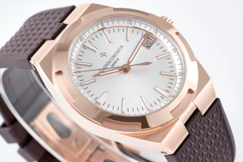 Vacheron Constantin Overseas Ouro Rosé Mostrador Prateado