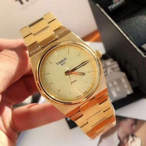 Tissot PRX Quartz 40 mm Gold Dial 01
