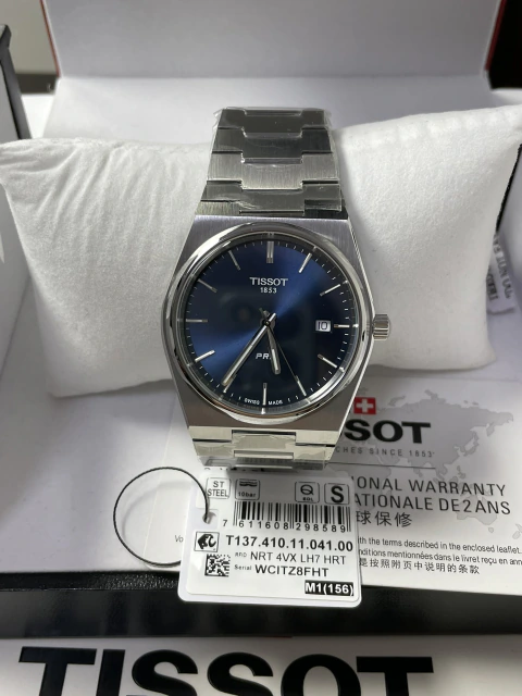 Tissot PRX 40 mm Mostrador Azul Pulseira de Aço