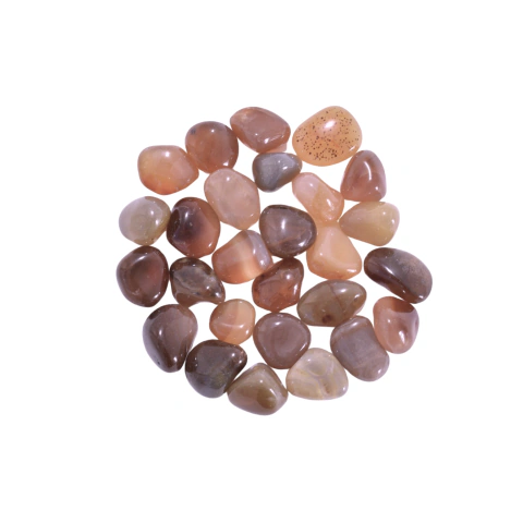 Ágata natural rolada 3 a 4cm furada - Pct 1Kg
