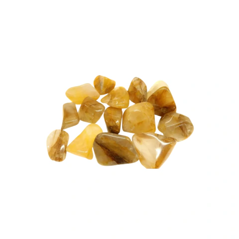 Quartzo Hematóide rolado 2 a 3cm furada - Pct 1Kg