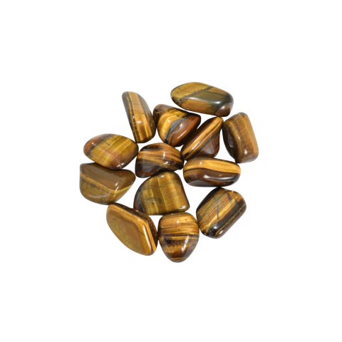 Olho de Tigre rolado 2 a 3cm furada - Pct 1Kg