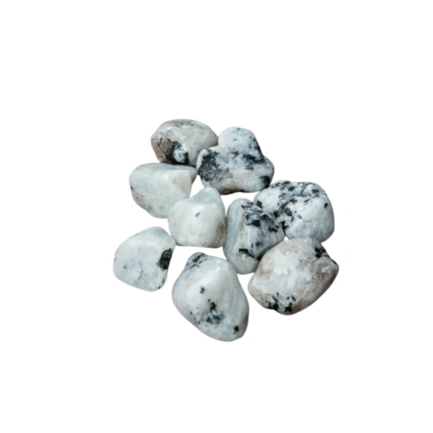 Pedra da Lua rolada 4 a 6cm furada - Pct 1Kg