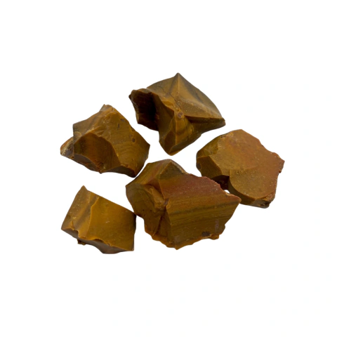 Jaspe Amarelo Bruto Furada 30g a 60g- Pct 1Kg
