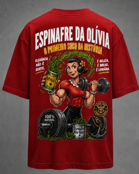 Camiseta Espinafre da Olívia – Oversized