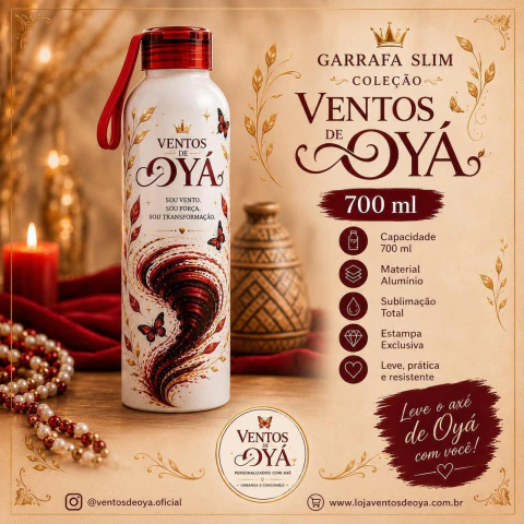 Garrafa Slim 700ml - Ventos de Oyá