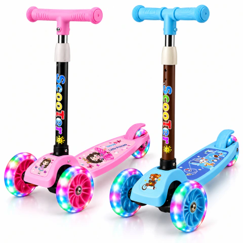 Patinete Infantil Azul Axin com Led