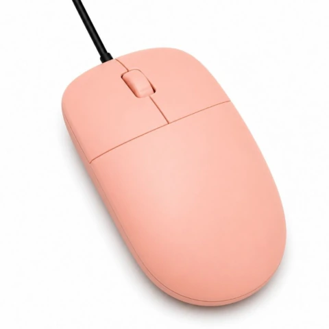 Mouse com fio MU009 KNUP · Rosa