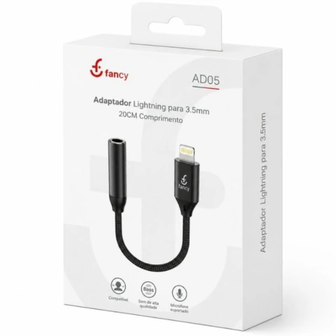 Adaptador de Iphone P2 Fancy AD05 · preto