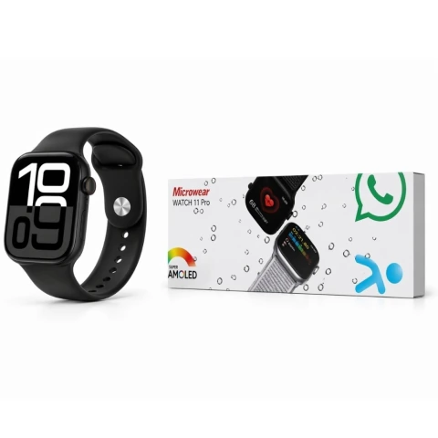 Relógio Smartwatch 47mm W11 PRO Microwear · Preto