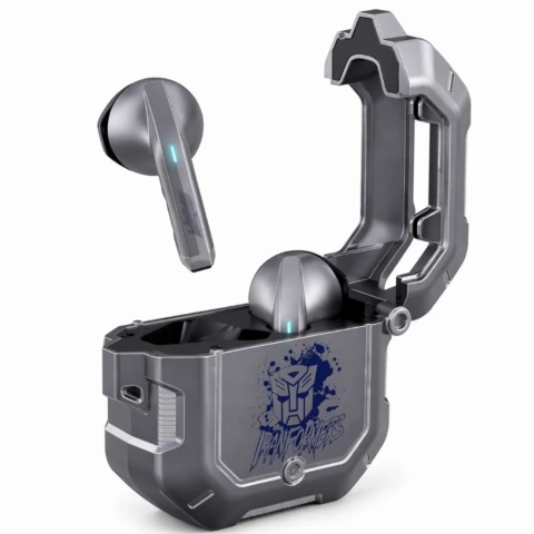 Fone de ouvido Bluetooth Transformers TF-T12 · Cinza