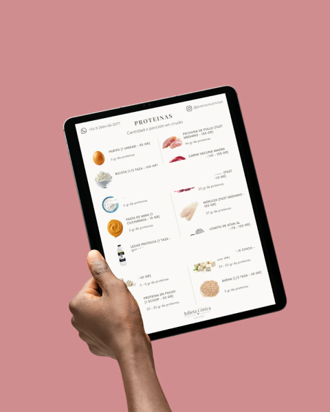 Guía práctica de proteínas: alimentos, porciones y aporte proteico