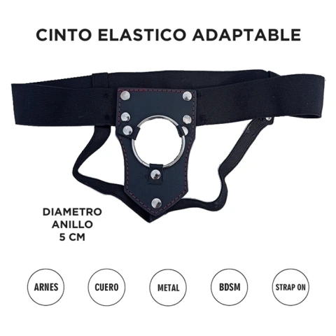 Arnes simple Cuero aro grande