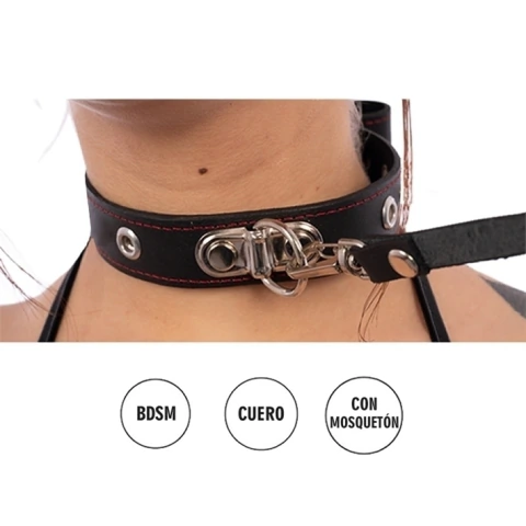 Collar con correa fino