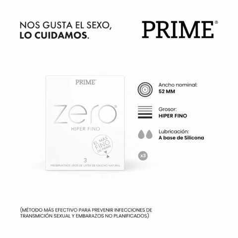 Preservativos Prime Zero | Hiper Fino - Only Human