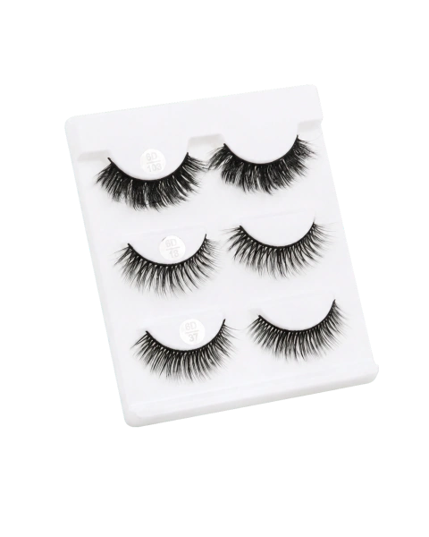Set de 3 Pares de Pestañas Postizas con Diferentes Estilos
