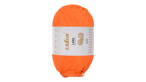 Lana Tipo Hielo Naranja