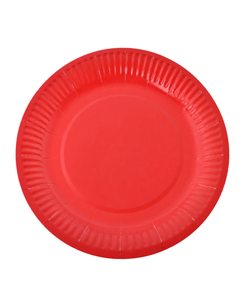 Platos de Papel Rojos Pack x6