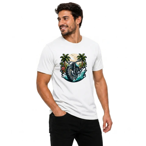 Camiseta Moto Praia
