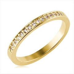 Anel Meia aliança Delicate Noivado E Casamento Ouro 10k