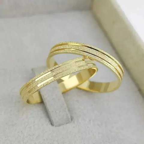 Alianças Zayo Casamento e Noivado em Ouro 10k