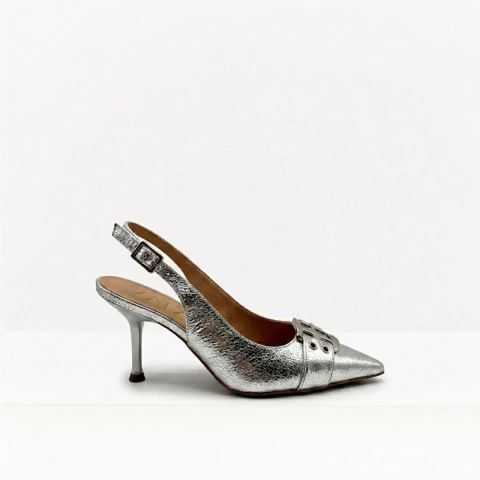 Stiletto Kalix Craquelado Plata