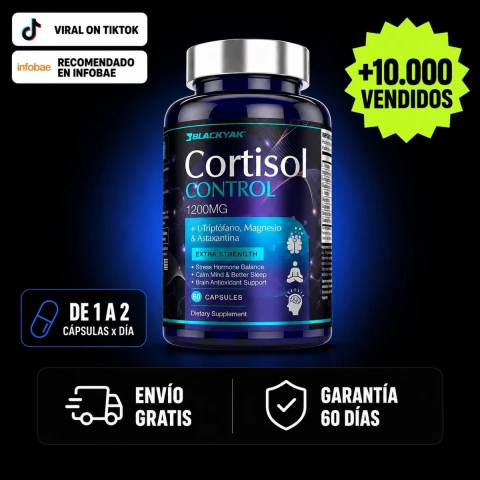 Cortisol Control 9 en 1 — Complejo antiestrés de 1200 mg