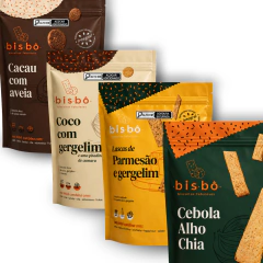 Caixa Mista de Biscoitos Bisbô – 24 Unidades | 4 Sabores