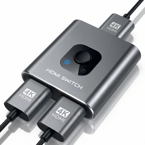 Adaptador Hdmi 4k Bidireccional Switch Splitter 2x1 Plugplay