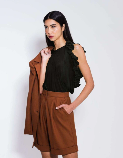 Blusa Anthurium - Preto