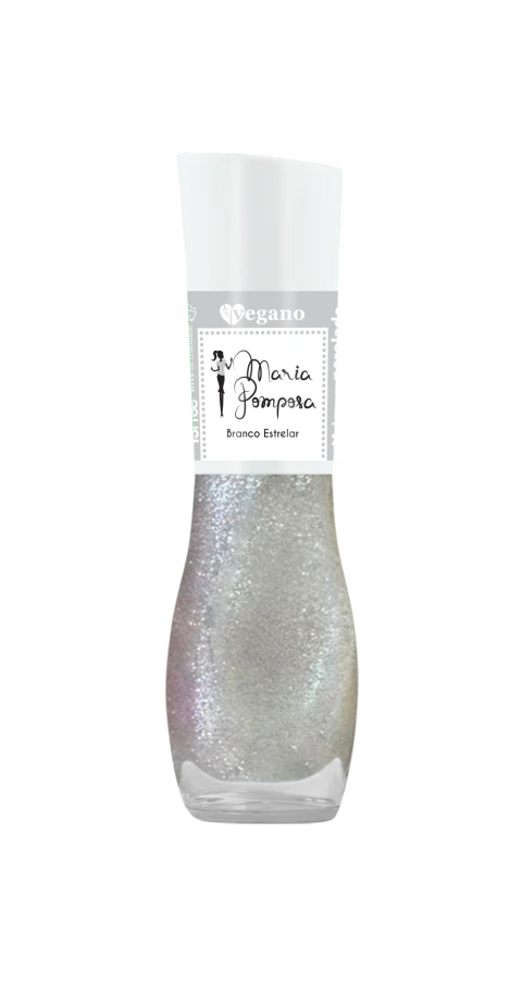 Esmalte Maria Pomposa Vegano 15FREE - Branco Estrelar