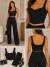 Cropped Black Shine - comprar online