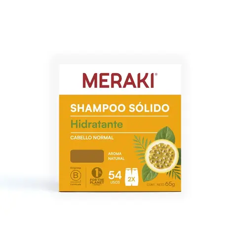 Shampoo sólido hidratante 65 grs (merakis)