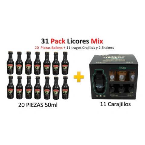 Pack 31 Minis - 20 Baileys + 11 Carajillos - Eventos, Bodas