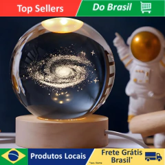 Luminária de Cristal 3D Universo - loja online