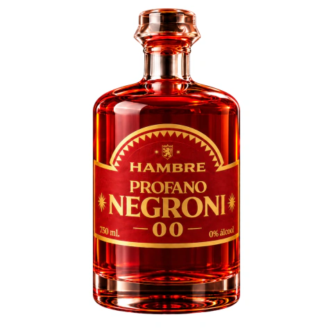 Negroni Sem Álcool Hambre Profano - Garrafa de 750mL - Nacional - 01 un