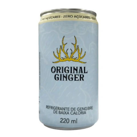 Refrigerante de Gengibre Original Ginger Zero - Lata de 220mL - Nacional - 01 un