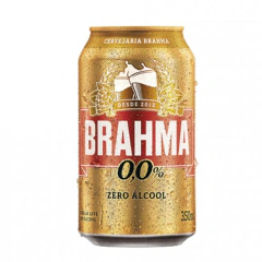 Cerveja sem Álcool Lager Brahma Zero - Lata 350mL - Nacional - 01 un