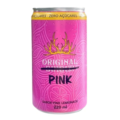 Refrigerante Pink Lemonade Original Ginger Zero - Lata de 220mL - Nacional - 01 un