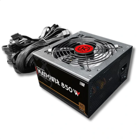 Fonte ATX 850W, Kalkan MAXPOWER, 80 Plus Bronze, PFC Ativo, Bivolt Automático, Com Cabo De Energia, Preto - MP-0950W-B