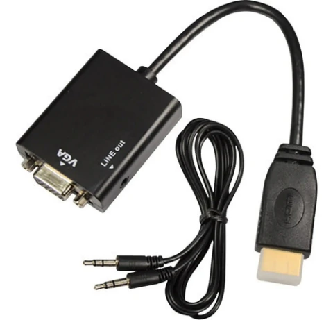 Conversor Adaptador de Video HDMI Macho Para VGA Fêmea, Shinka, Com Saída de Áudio - SH-HD-V