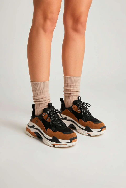 ZAPATILLA BALEN NEGRO OCRE
