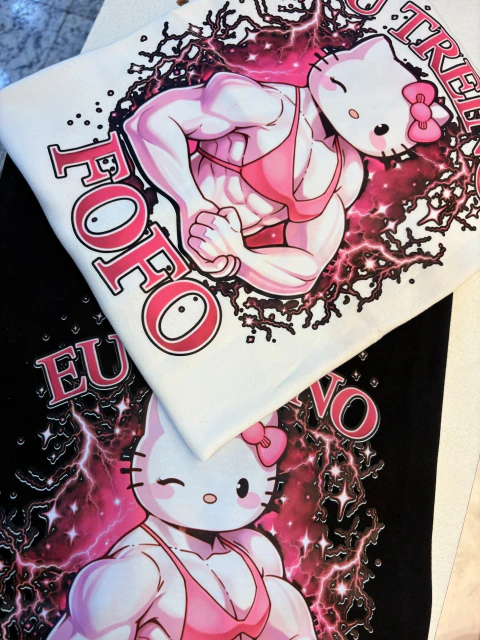 Oversized Suedine Hello Eu Treino Fofo - Atacado R$ 35 (6+)